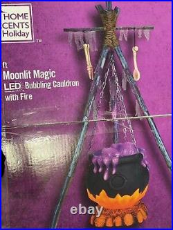 LED Bubbling Cauldron 5ft Moonlit Magic Fire Halloween Tik Tok DECORATION