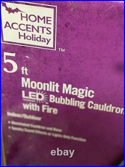 LED Bubbling Cauldron 5ft Moonlit Magic Fire Halloween Tik Tok DECORATION