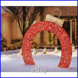 LED Christmas Holiday Lighted Twinkling 72 Mesh ARCH ORNAMENT Yard Decor