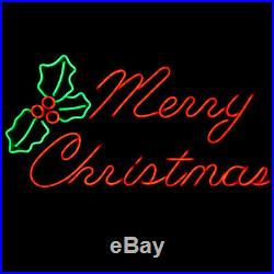 LED Christmas Rope Light Display NEON Red Merry Christmas Outdoor Decoration NEW