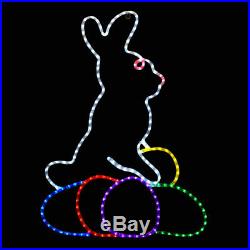 LED Christmas Rope Light Easter Bunny Outdoor Holiday Display Yard Decoration