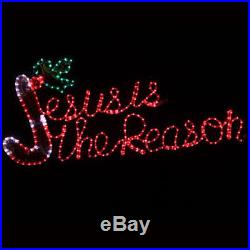 LED Christmas Rope Light Jesus is the Reason Outdoor Easter Decoration Display