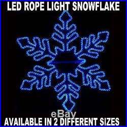 LED Christmas Rope Light Snowflake -Blue and Pure White Color- 2 Different Sizes