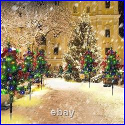 LED Christmas Tree Solar Lights Stake Lamp Path Garden Outdoor Multi-Xmas Decors