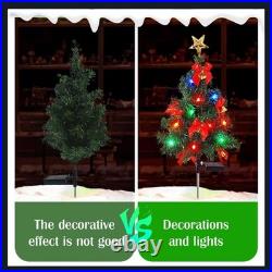 LED Christmas Tree Solar Lights Stake Lamp Path Garden Outdoor Multi-Xmas Decors