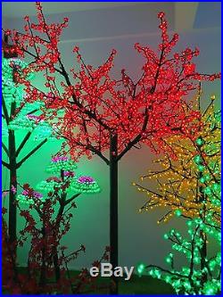 LED Christmas artifical cherry blossom tree light with 6.5ft height 864LEDs red