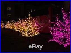 LED Christmas artificial cherry blossom tree light 6.5ft height 1152LEDs purple
