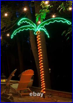 LED Deluxe Rope Light Palm Tree Green 7′ Deluxe LED Lighted Palm Tree