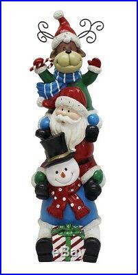 LED Large Santa, Snowman & Reindeer statue