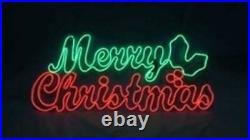 LED Lighted Colorful Red & Green 36 MERRY CHRISTMAS Outdoor Holiday Yard Sign