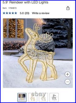 LED Lighted Reindeer Outdoor Christmas Decoration