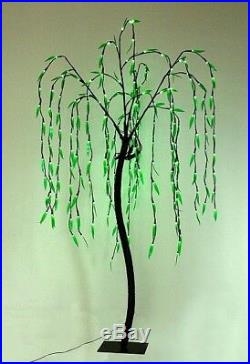 LED Lighted Weeping Willow Tree 5.5 ft Adjustable 200 Lights Holiday Party Decor