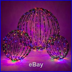 LED Multicolor Christmas Light Ball Sphere Outdoor Lighted Decorations NEW