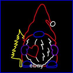 LED Neon Rope Light Gnome With Heart Motif Lighted Silhouette Multi-Color