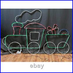 LED Neon Rope Light Train & Car Motif Lighted Silhouette Multi-Color 67 In