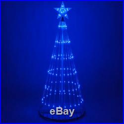 LED Outdoor Christmas Light Show Motion Tree Blue Color 3D Display Decor NEW