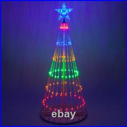 LED Outdoor Christmas Light Show Motion Tree Multi Color 3D Display Decor NEW