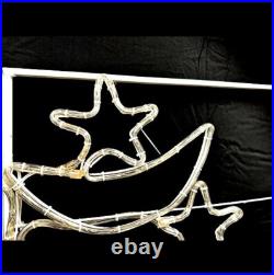 LED Rope Light Excavator Tree Topper Motif Animated Lighted Silhouette Multi
