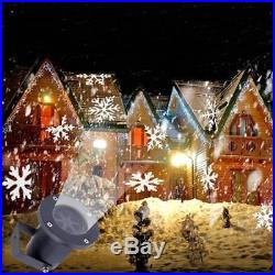 LED Snowflake Projector Christmas Moving Laser Projection Outdoor Indoor Light