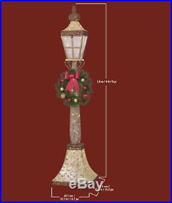 LED Street Lamp Indoor/Outdoor Glitter Gold Christmas Lamp Post 6ft (1.83m) 120