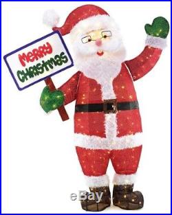 LED Tinsel Santa Christmas Outdoor Decorations Yard Decor 61 Inch New