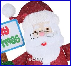 LED Tinsel Santa Christmas Outdoor Decorations Yard Decor 61 Inch New