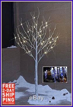 LED Tree 6FT Birch Decoration Light Warm White Chirstmas Bendable Branches New
