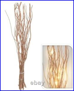 LED Willow Branches 12 Rose Gold Twigs Warm LED Lights Home Festive Christmas