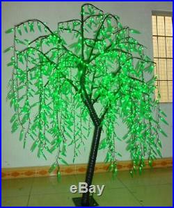 LED Willow Tree Light 1080pcs LEDs 2m/6.6FT Green Color Rainproof Indoor new