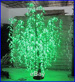 LED Willow Tree Light 1296pcs LEDs 2m/6.6FT Green Color Rainproof outdoor new
