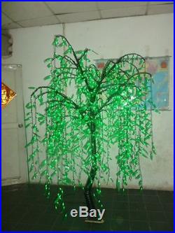 LED Willow Tree Outdoor Christmas Tree Light LED Lamp 1,008 LED Bulbs Green 6ft
