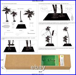 LIGHTSHARE Lighted 6FT Gorgeous Palm Tree 3Trunks Artificial Green