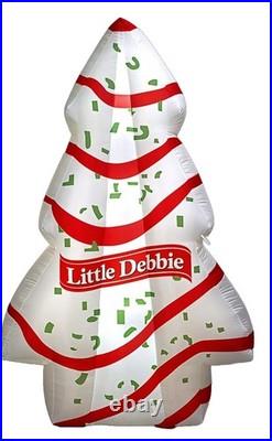LITTLE DEBBIE Viral Inflatable Lighted 7 Ft Christmas Tree In White Vanilla NIB