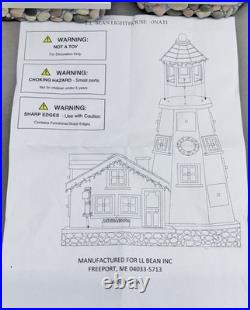 LL Bean Lighthouse Advent Calendar Wooden Christmas Decor Original Box Styrofoam