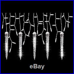 LOT 15 LightShow 5-Light White Icicle String Light Set with Shooting Star Icicles