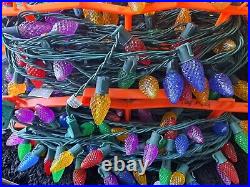 LOT OF 24! Philips Multi Color C9 Faceted LED Christmas String Lights White Wire