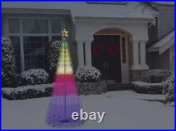 LOT OF 3 GE 7 ft Color Changing LED Lights Christmas Tree Color Tech Effects