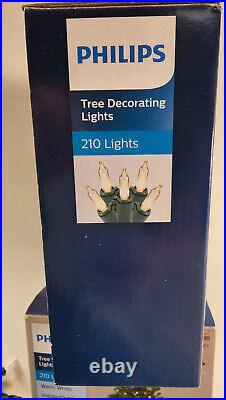 LOT OF 4 Philips 210ct 8 function Christmas LED Tree Decorating String Lights