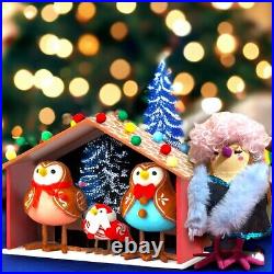 LaBird visitin’ 3 Gingerbread Costumued Birds @ Gingerbread House On Christmas