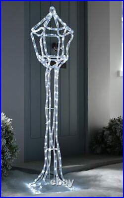 Lamp Post Christmas Motif LED Silhouette Decor Garden 105cm Rope Light New