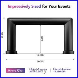 Large 21Ft Square Inflatable Arch with built-in blower Black