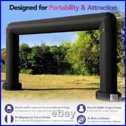 Large 21Ft Square Inflatable Arch with built-in blower Black