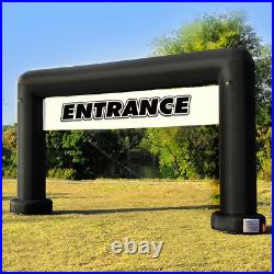 Large 21Ft Square Inflatable Arch with built-in blower Black
