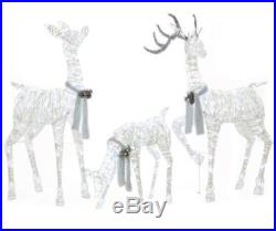 Large 3-Piece LED Lighted Holiday Deer Family 60 Buck 52 Doe & 28 Fawn