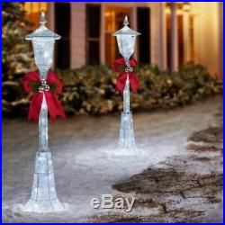 Large 60 Lighted Victorian Lamp Post Sculpture Lit Outdoor Christmas Decor Yard