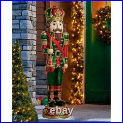 Large 6ft traditional Outdoor Christmas Nutcracker Soldier 34 LED figurines UK