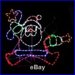 Large Animated Dancing Santa LED Rope Lights Christmas Decoration Home Xmas