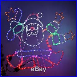 Large Animated Dancing Santa LED Rope Lights Christmas Decoration Home Xmas
