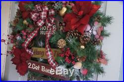 Large CHRISTMAS EQUESTRIAN/ HORSE/COUNTRY WREATH OOAK
