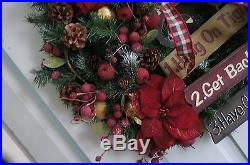Large CHRISTMAS EQUESTRIAN/ HORSE/COUNTRY WREATH OOAK
